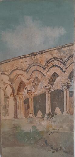 Edoardo CALANDRA - Gemälde - Chiostro del Duomo di Monreale a Palermo