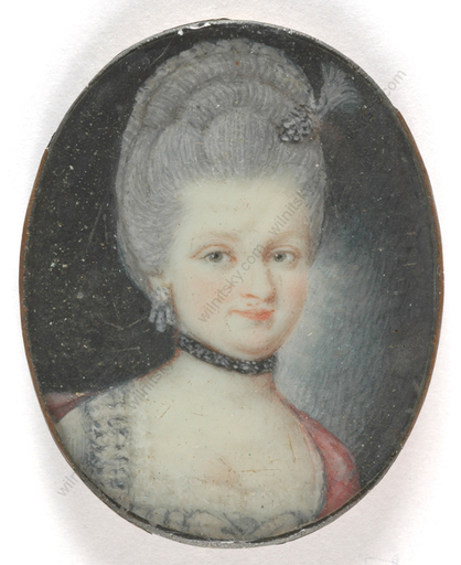 Miniature - "Portrait of a young lady", ca.1770