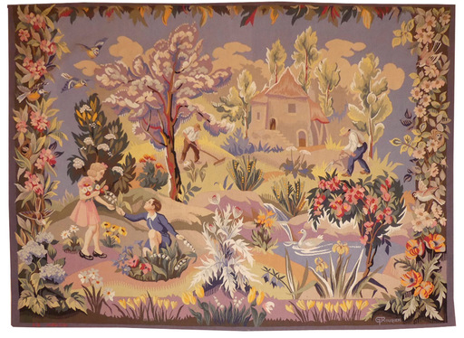 Georges-Louis ROUGIER - Tapestry - Idylle pastorale