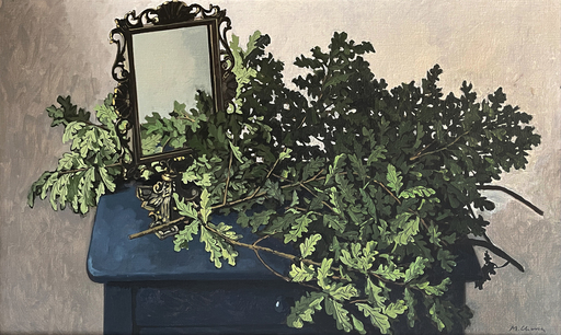 Mauro CHESSA - Painting - Natura morta con specchio