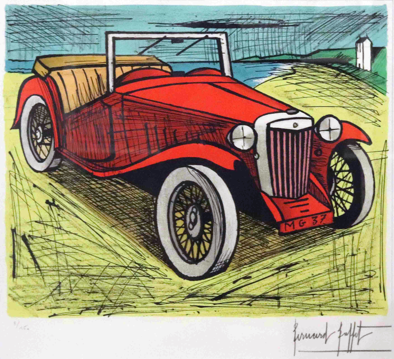 Bernard BUFFET - Print-Multiple - M.G 1937 rouge