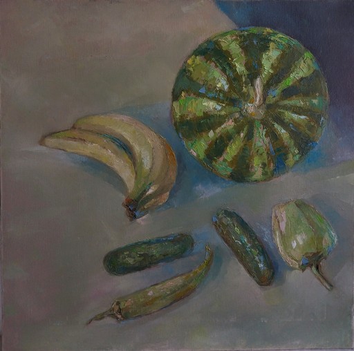Ohanyan KAMSAR - Painting - Green Nature Morte