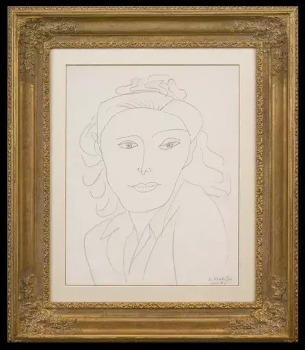 亨利·马蒂斯 - 水彩作品 - Portrait de Femme (Lydia)
