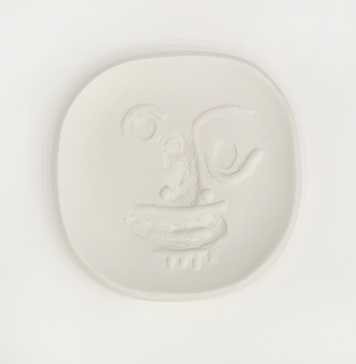 Pablo PICASSO - Ceramic - Round eyed face - Visage aux yeux ronds