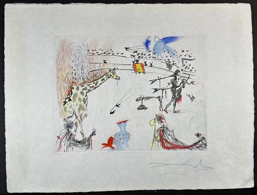 Salvador DALI - Print-Multiple - Tauramachie Surrealiste The Giraffe on Fire