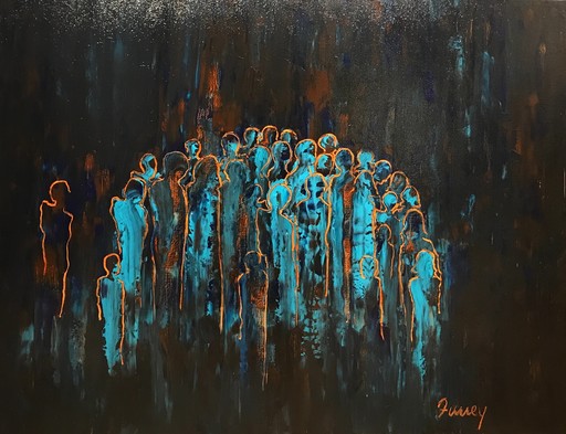 AMEY - Painting - Blue shadow