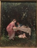 Camillo INNOCENTI - Gemälde - Playing with child