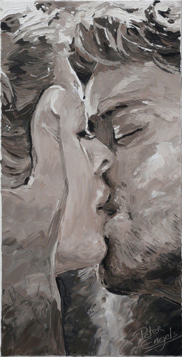 Peter ENGELS - Painting - The Kiss