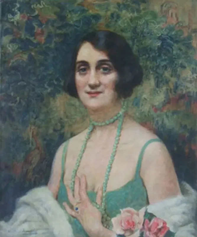 Woman With Pearl Necklace By Leopold Pilichowski Buy Art