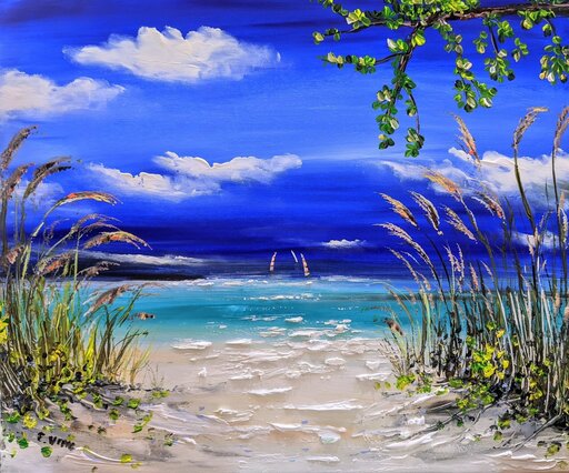 Evelina VINE - Gemälde - Coastal grasses