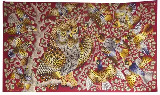 René PERROT - Tapestry - Hibou