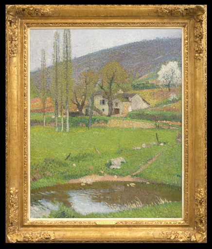 Henri MARTIN - Gemälde - Une Ferme dans un Paysage