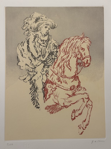 Giorgio DE CHIRICO - Print-Multiple - Paggio a cavallo