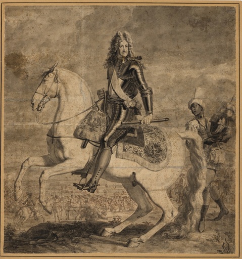 Georg Philipp I RUGENDAS - Dibujo Acuarela - Frédéric Ier de Prusse
