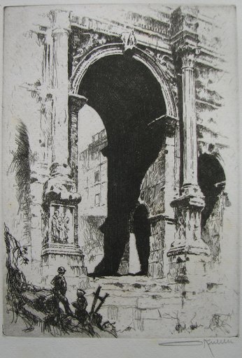 Otto KÜBLER - Grabado - "Arch of Septimius Severus"
