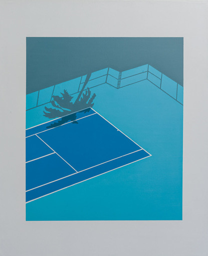 Mauro BAIO - Painting - Court Blue Turquoise 2