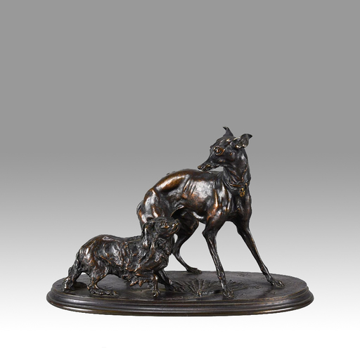 Pierre-Jules MÈNE - Sculpture-Volume - Greyhound and King Charles Spaniel