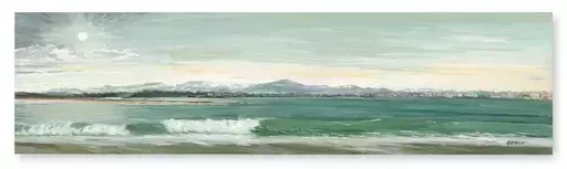 Mercedes APARICIO - Painting - La mer de Santander