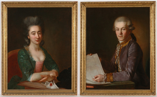 Johann Georg WEIKERT - Gemälde - Georg Weikert (1745-1799) "Architect and his wife"