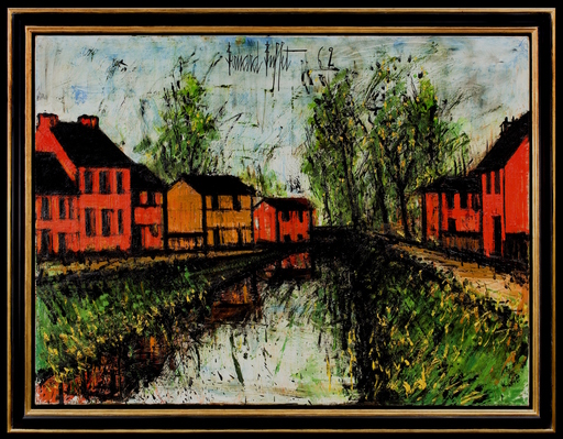 Bernard BUFFET - Gemälde - Amiens, écluse de la Somme
