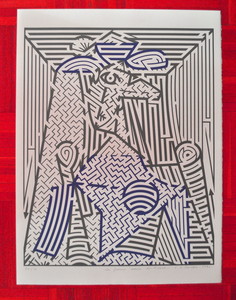 France DE RANCHIN - Stampa-Multiplo -  la femme assise de Picasso