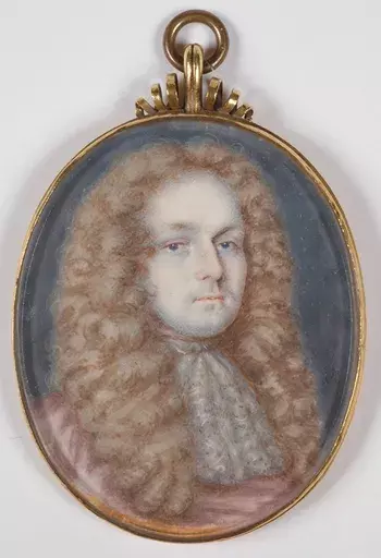 Christian II RICHTER - Drawing-Watercolor - "Portrait of a Gent", Miniature