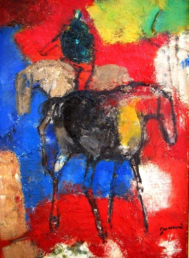 Paul GUIRAMAND - Painting - Le jokey