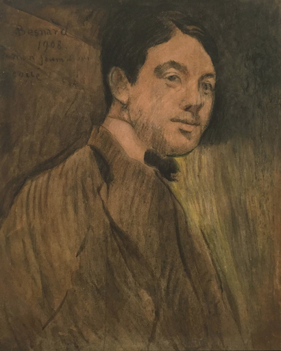 Albert BESNARD - Disegno Acquarello - Portrait de jeune, 1908