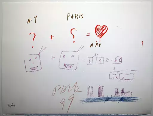 백남준 - 版画 - New York + Paris = Art
