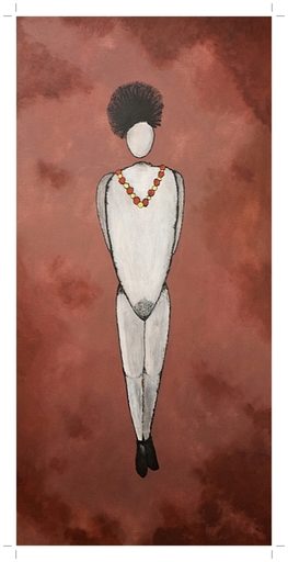 Jean-François REVEILLARD - 绘画 - Human - Woman with collar