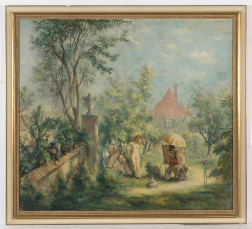 Erhard Amadeus DIER - Pittura - "On plein-air" large oil painting 