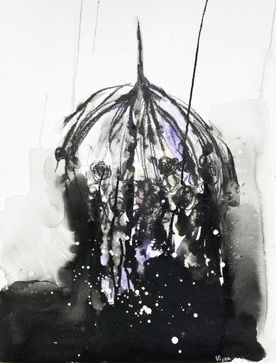 Doina VIERU - Dessin-Aquarelle - Black Flower 5