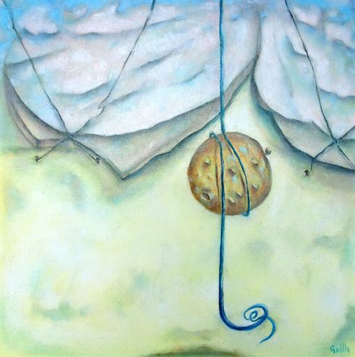 Gaelle BEYAERT - Gemälde - Une pomme tire le rideau