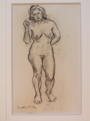 Emile Othon FRIESZ - Drawing-Watercolor - Nu Debout/Standing Nude