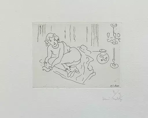 亨利·马蒂斯 - 版画 - Nu couché. Intérieur à la lampe vénitienne