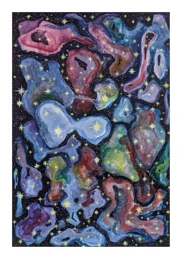 Nika KOPLATADZE - Drawing-Watercolor - Starry Sky Nebula 