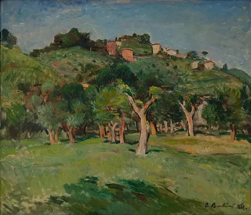Contardo BARBIERI - Painting - Paesaggio collinare