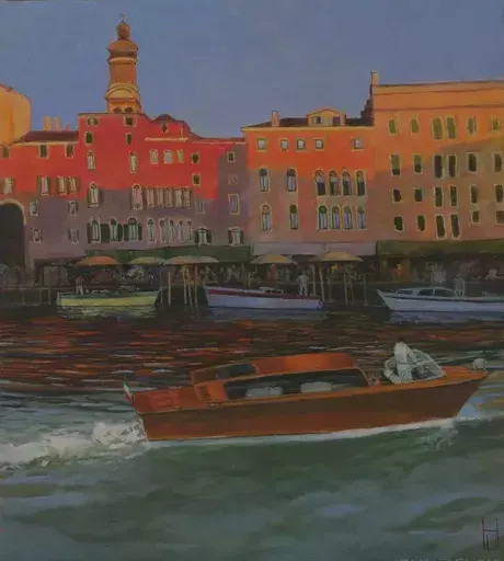 Uwe HERBST - Painting - 'Nachmittag am Rialto'