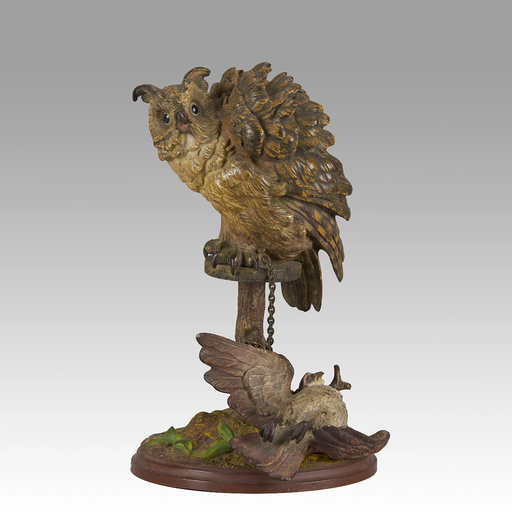 Franz BERGMAN - Sculpture-Volume - Hunting Owl