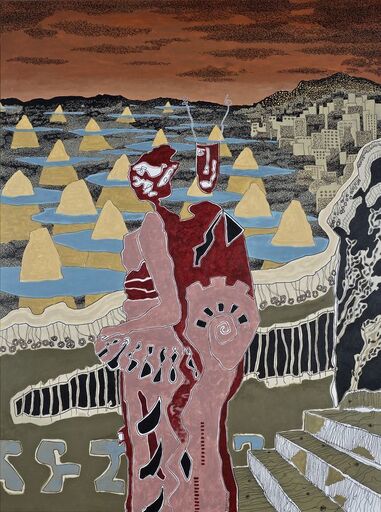 Bruno ROUDIL - Peinture - Femmes regardant l'Océan