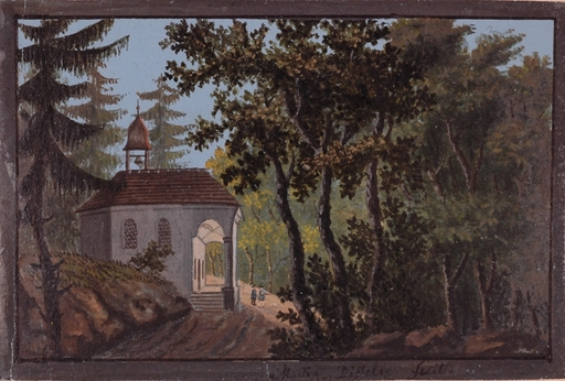 Martin DISTELI - Pittura - "Forest Chapel", Gouache