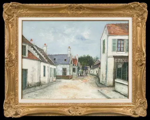 莫里斯•郁特里罗 - 绘画 - Rue à Compiègne (Oise)