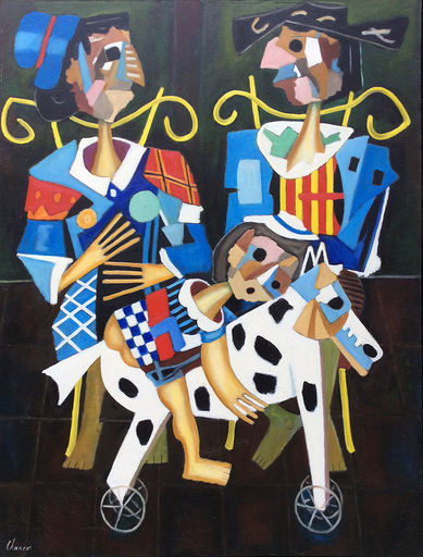 Roland CHANCO - Peinture - L'enfant au cheval blanc