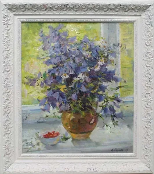 Still Life With Flowers Oil Painting 1969 By Arkady Soroka