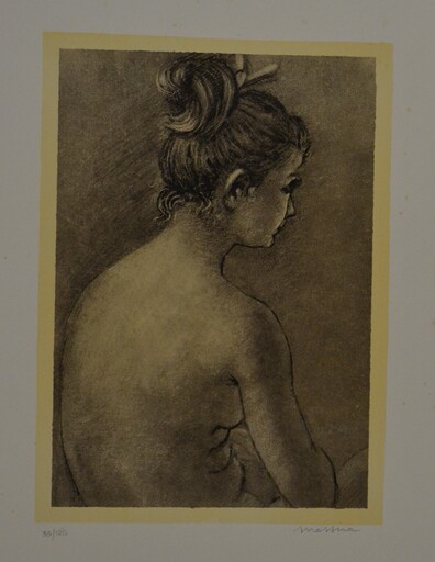 Francesco MESSINA - Grabado - ritratto di schiena