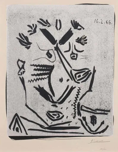 Pablo PICASSO - Print-Multiple - Portrait d’homme (Notre Dame de Vie)