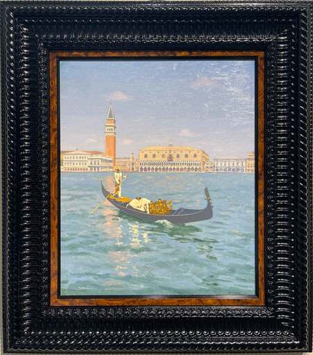 Ugo CELADA DA VIRGILIO - Painting - Gondola a Venezia