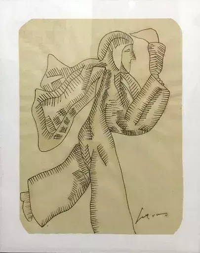 José Luis CUEVAS - Disegno Acquarello - La antorcha olímpica
