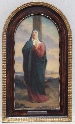 Peter Johann Nepomuk GEIGER - Pittura - "Holy Anna", Nazarene Painting, early 19th Century