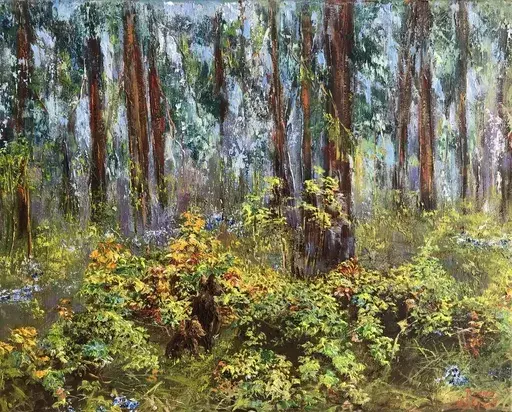 Diana MALIVANI - Painting - At Raspberry Bush